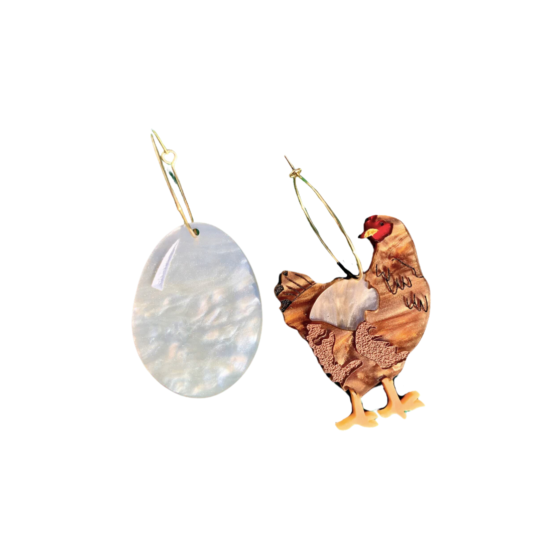 Chicken and Egg Earrings