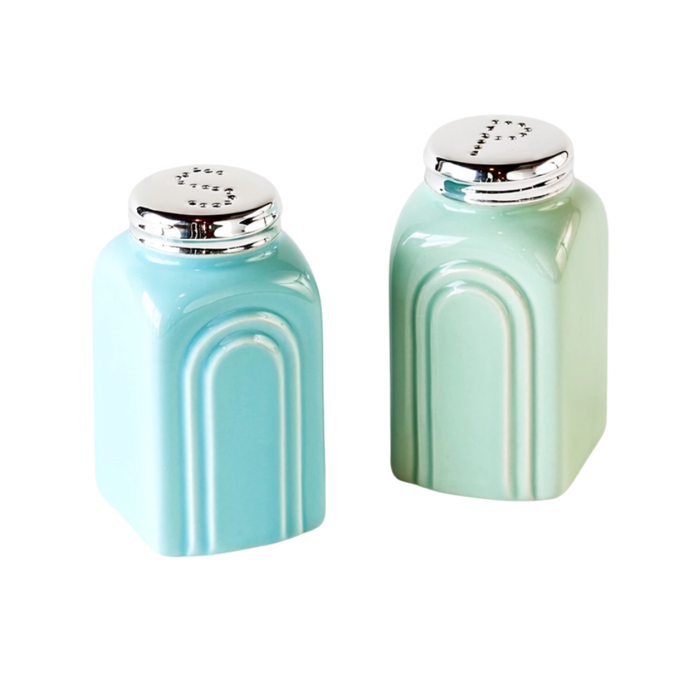 50's Stoneware Salt & Pepper Shakers