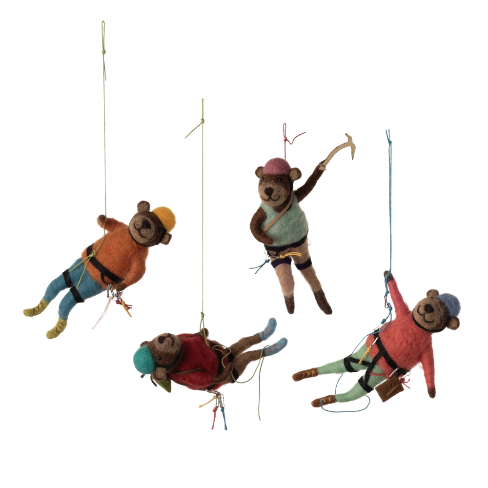 Mountain Climber Felt Ornament