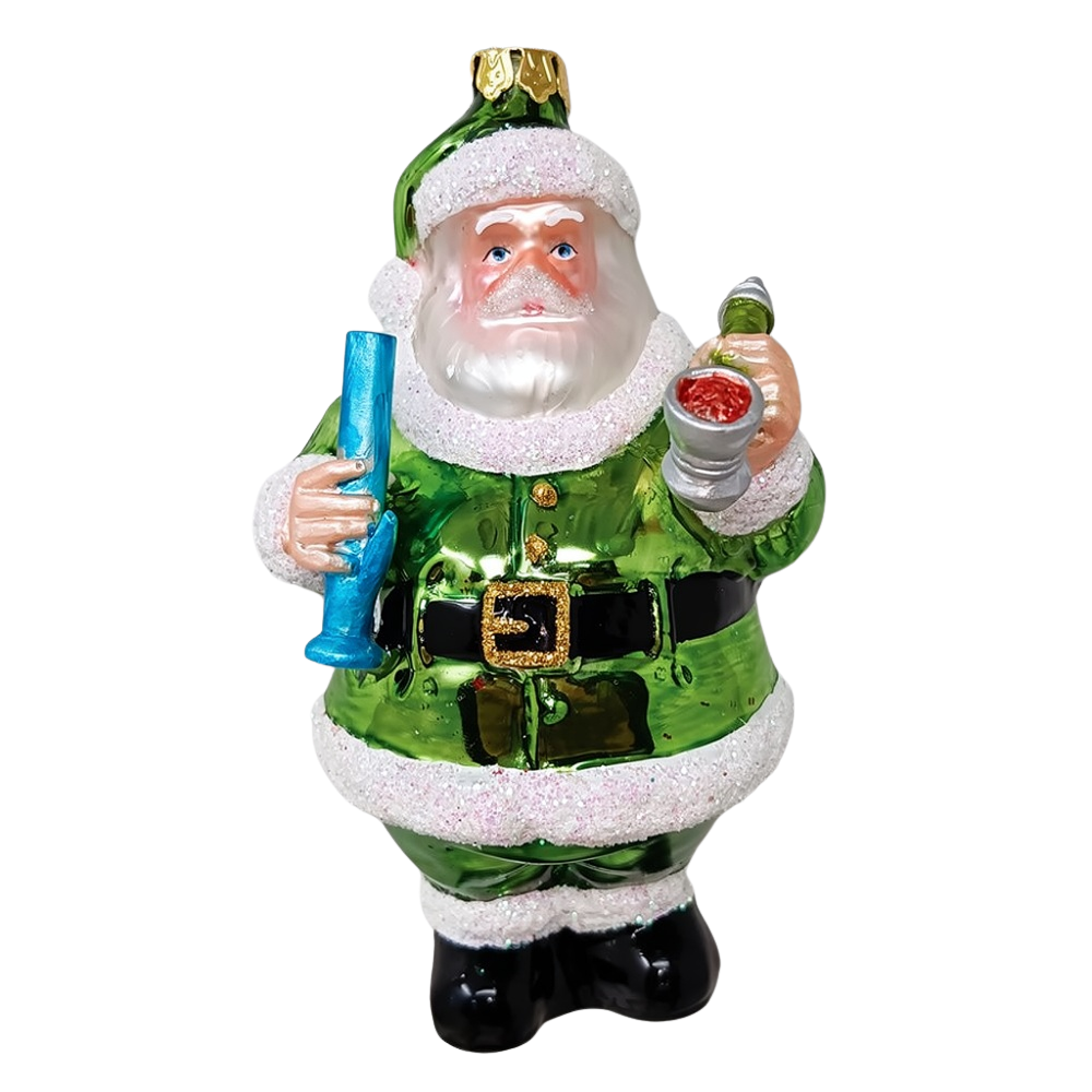Pothead Santa Ornament