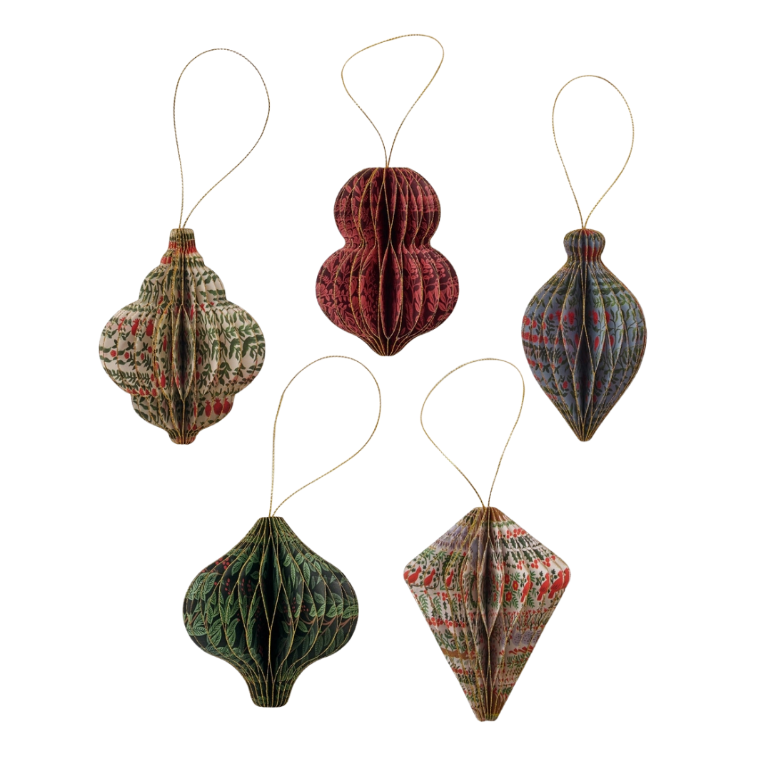 Christmastide Honeycomb Ornaments (5ct)