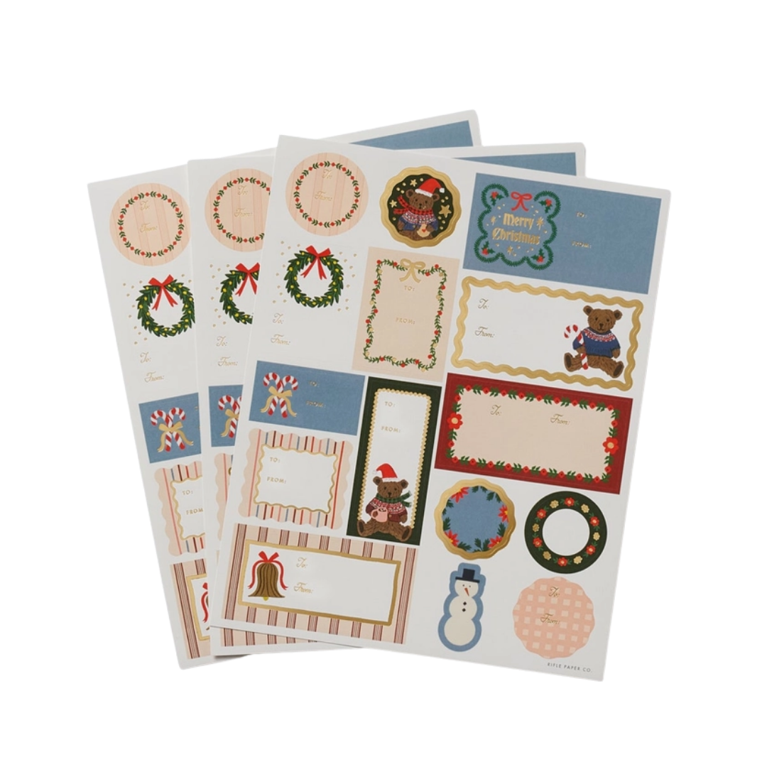 Beary Christmas Stickers & Labels Set (3pk)