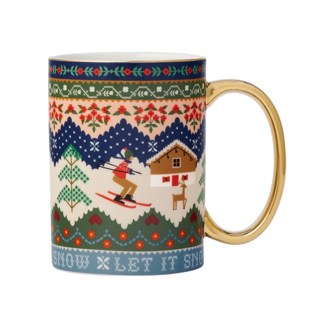 Ski Chalet Porcelain Mug