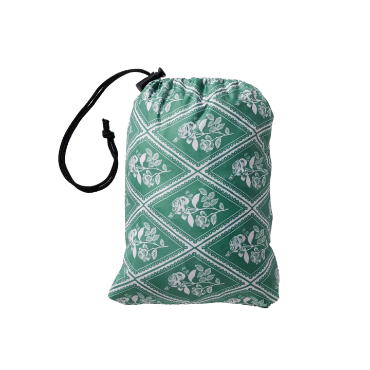Rose Study Packable Rain Poncho