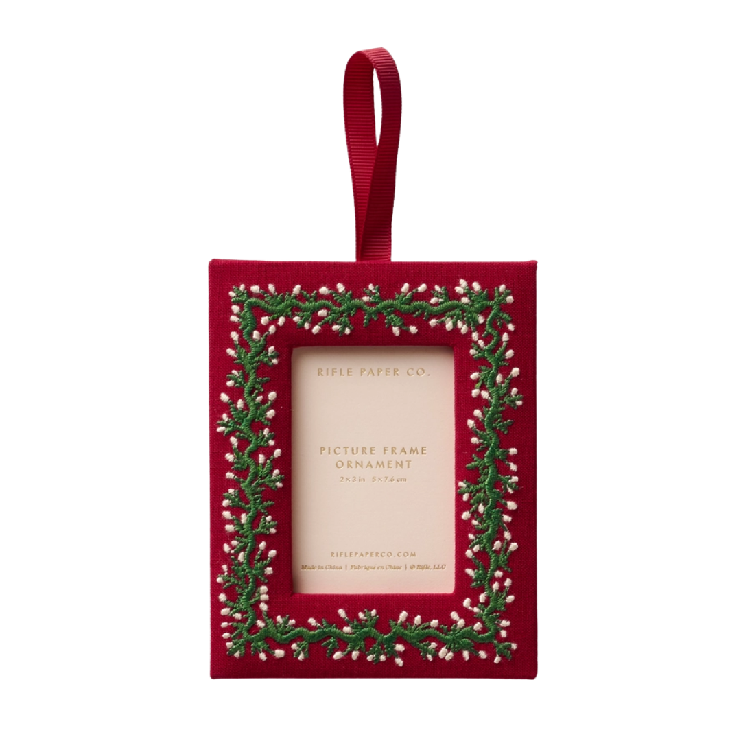 Garland Embroidered Frame Ornament