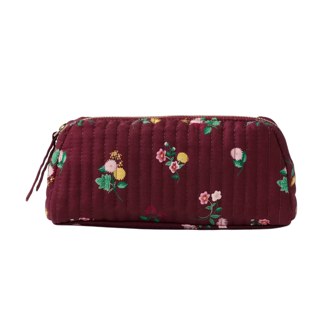 Ditsy Dahlia Quilted Cosmetic Pouch