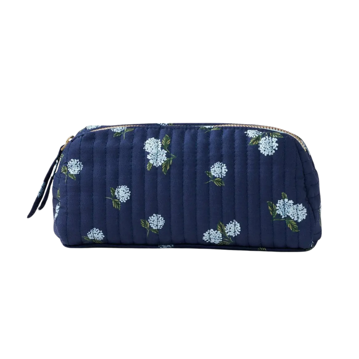 Ditsy Hydrangea Quilted Cosmetic Pouch