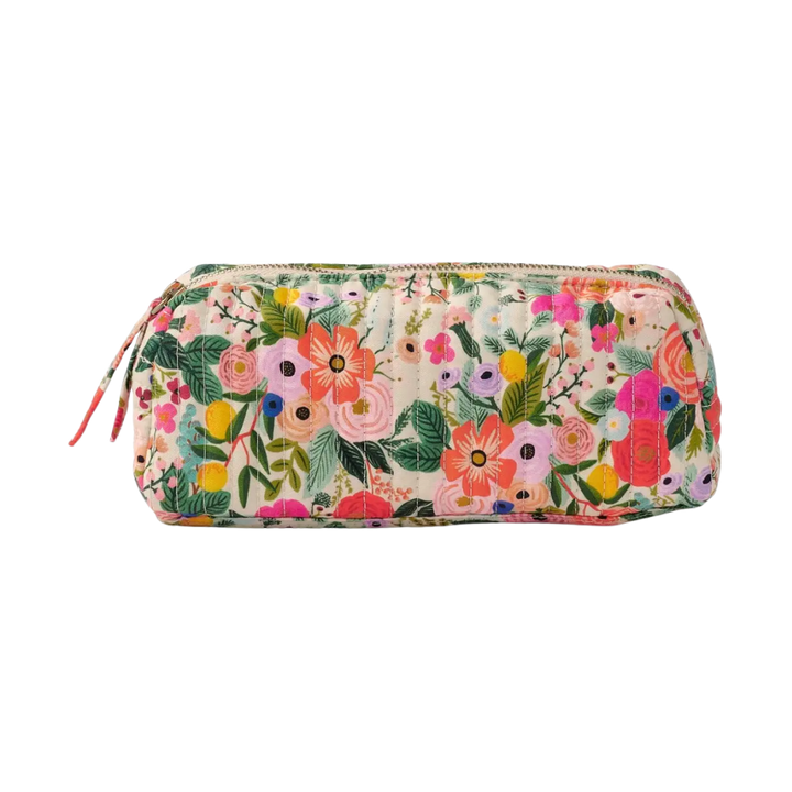 Garden Party Quilted Cosmetic Pouch
