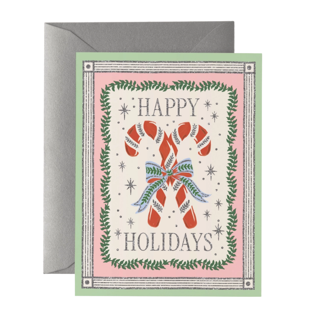 Candy Cane Greeting Cards (Set of 8)