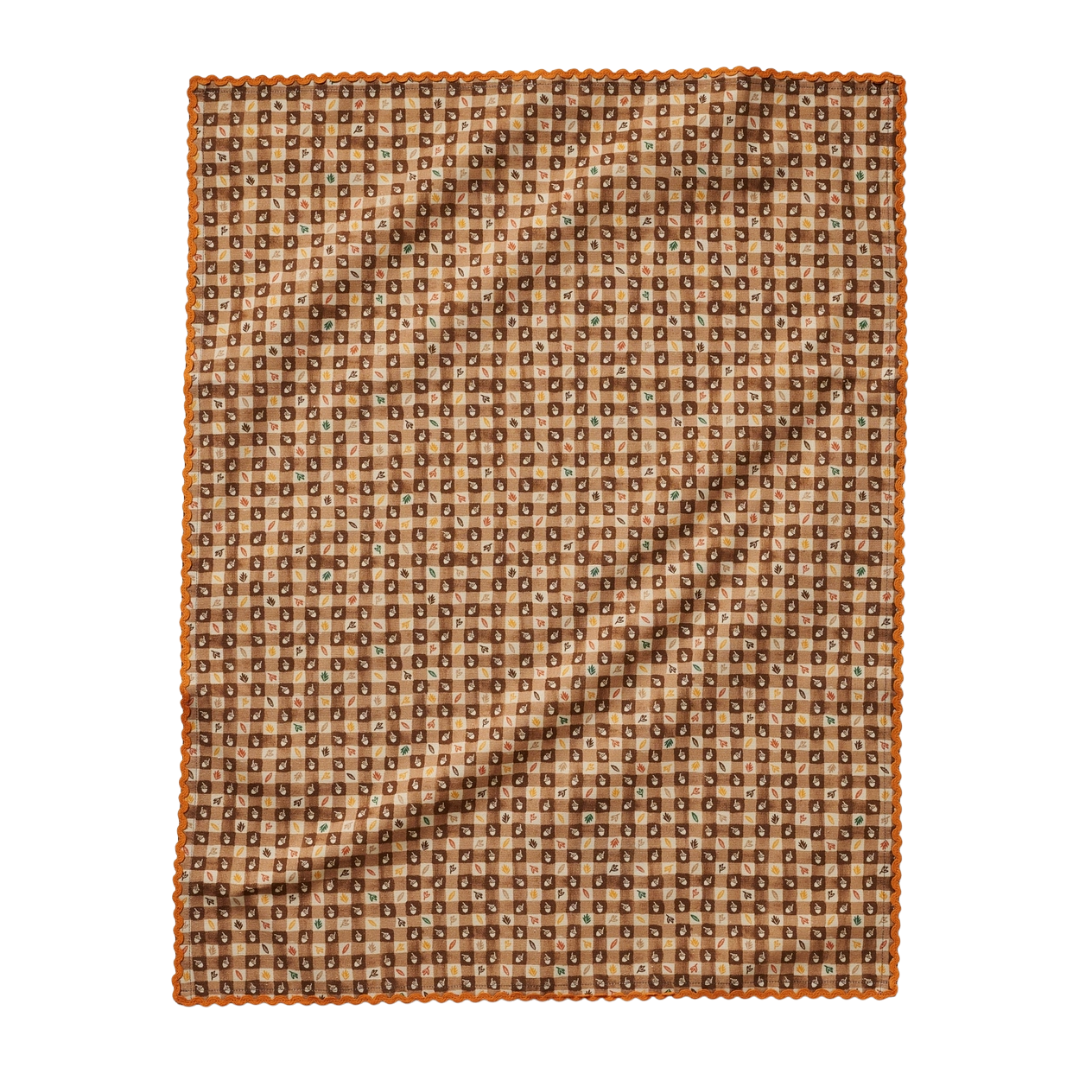 Harvest Gingham Tea Towel