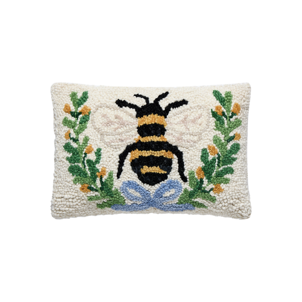Bee in A Wreath Hook Pillow