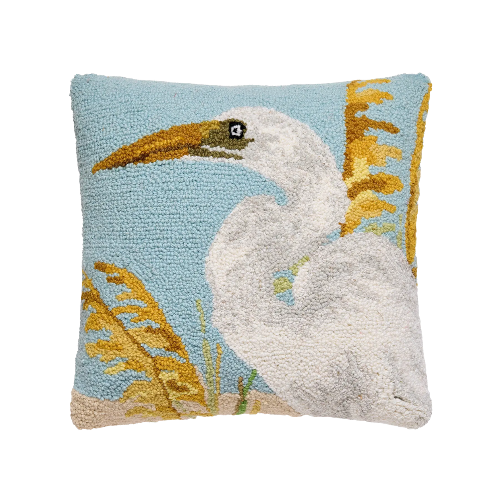 Great Egret Hook Pillow
