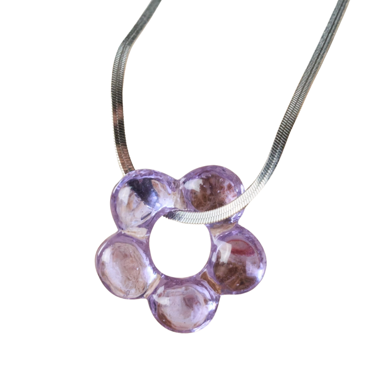 Dazy Glaze Necklace with Gold Chain