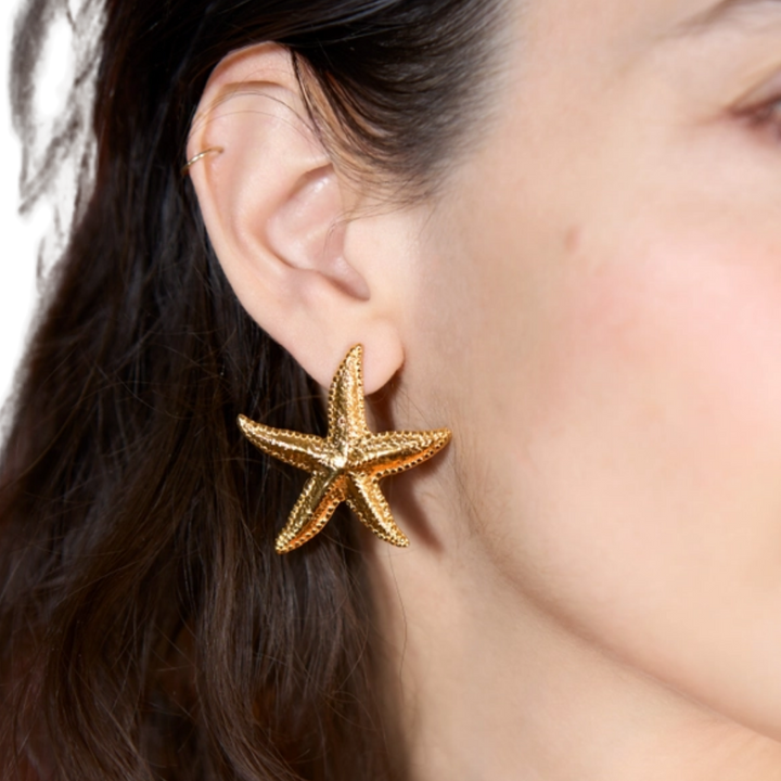 A Star is Born Gold Stud Earrings