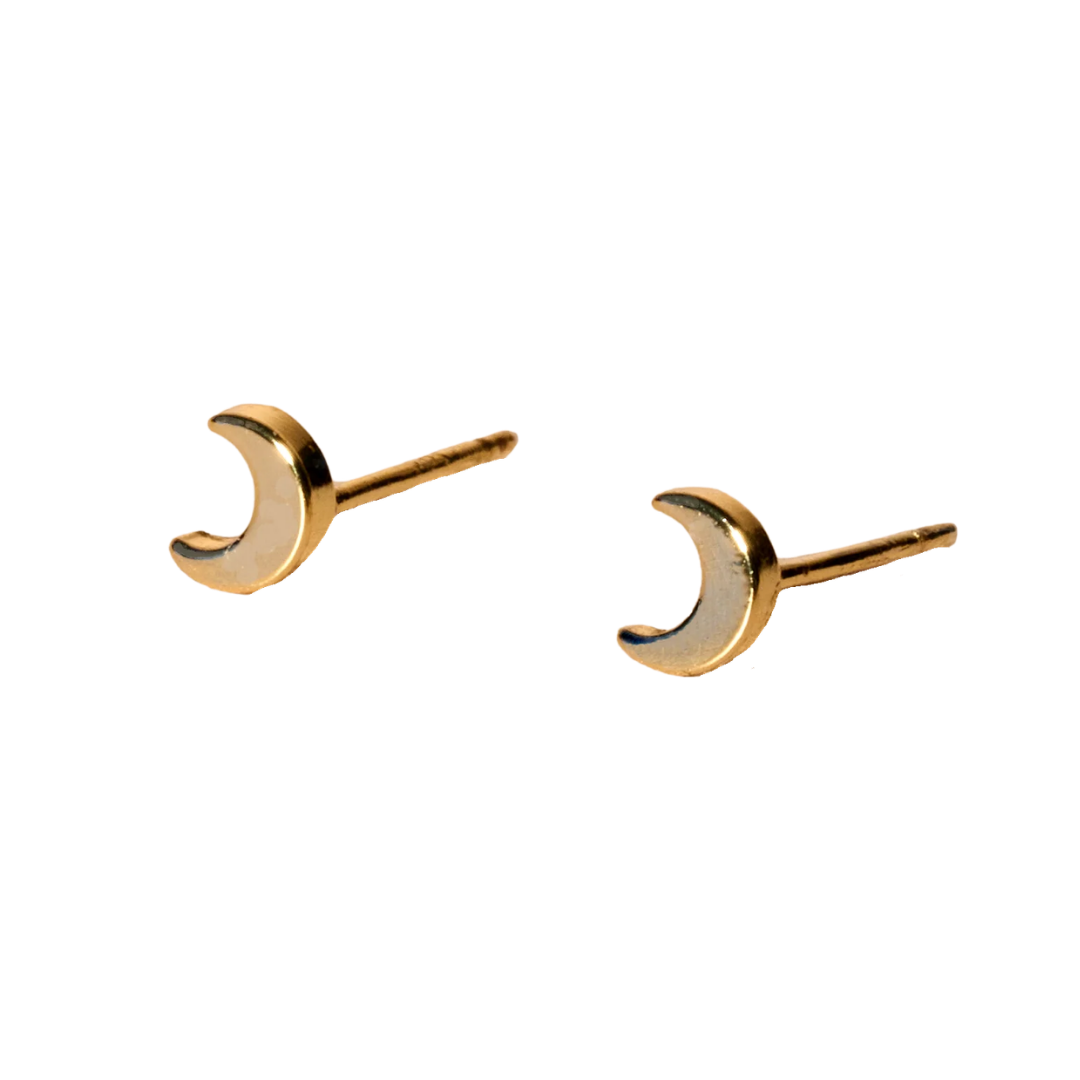 Universe Moon Stud Earrings