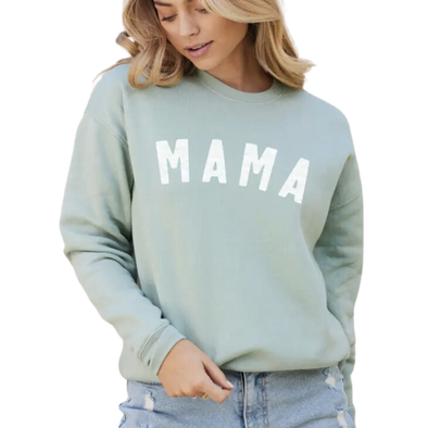 Mama Graphic Sweatshirt - Dusty Sage