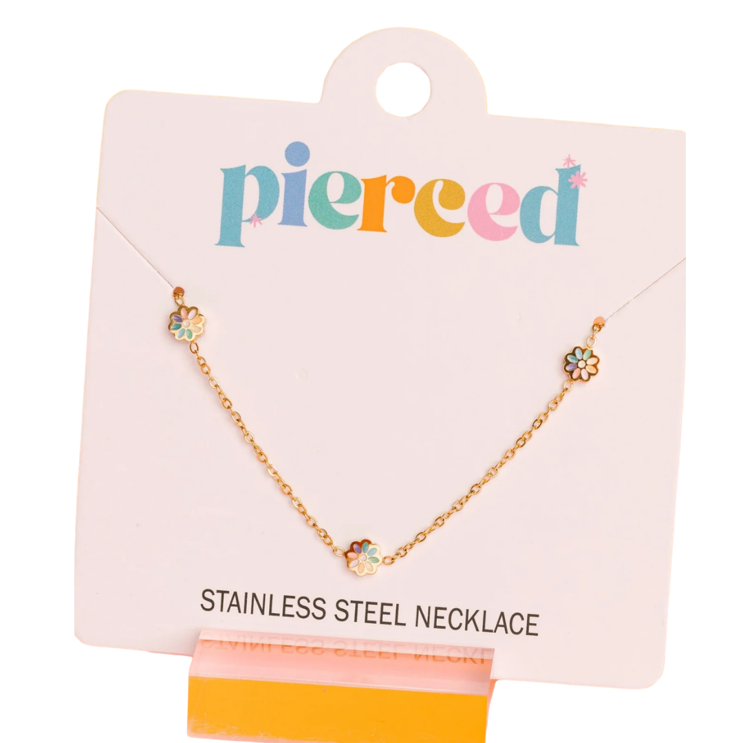 Rainbow Daisy Necklace