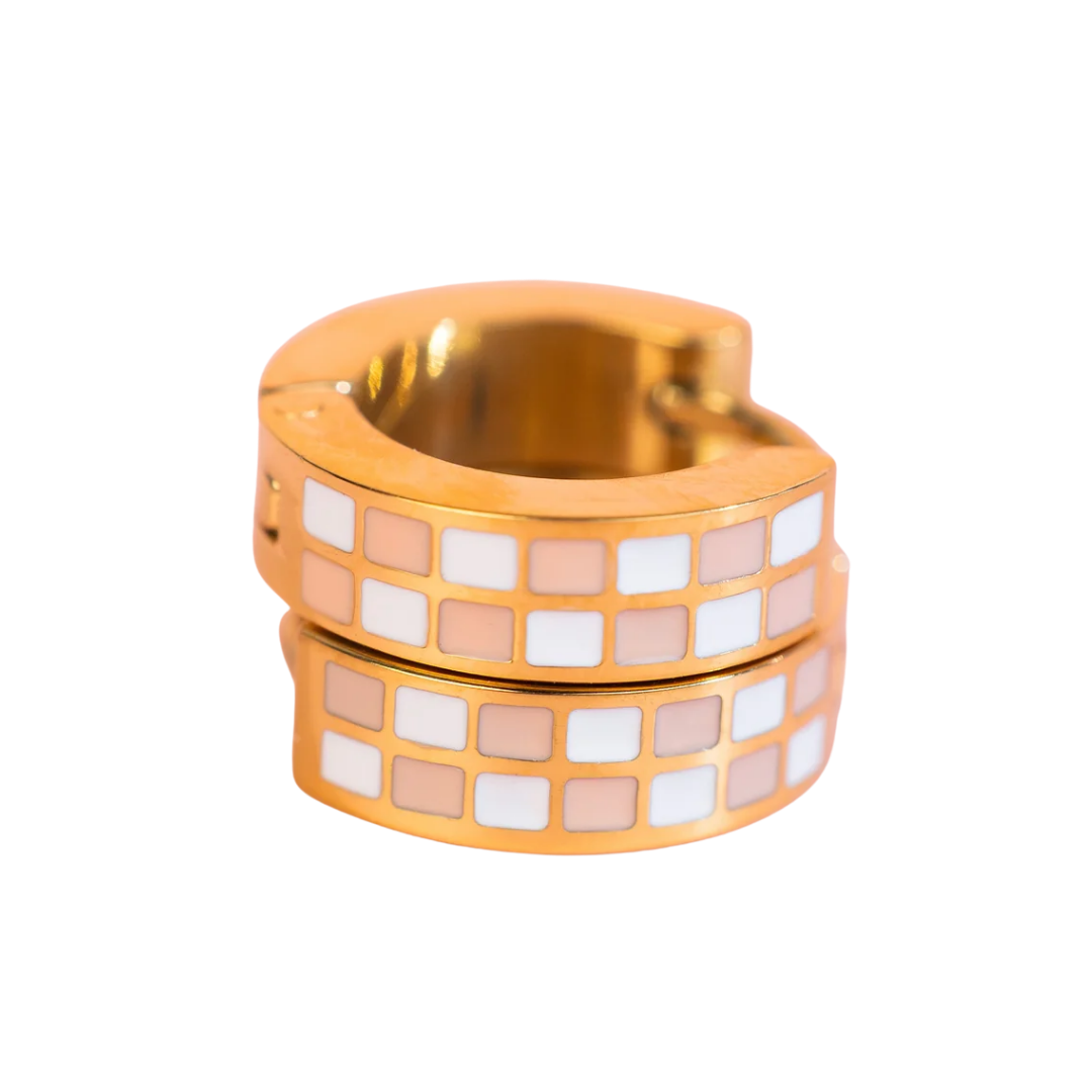 Peach Checkered Huggies