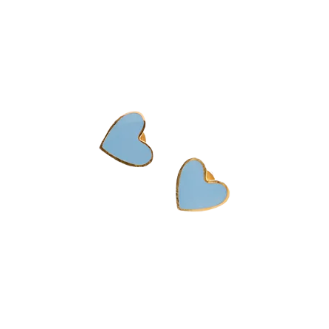 Enamel Heart Earrings
