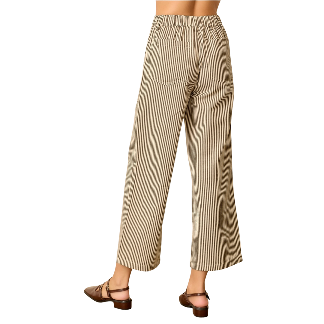 Pinstripe Pant - Mocha