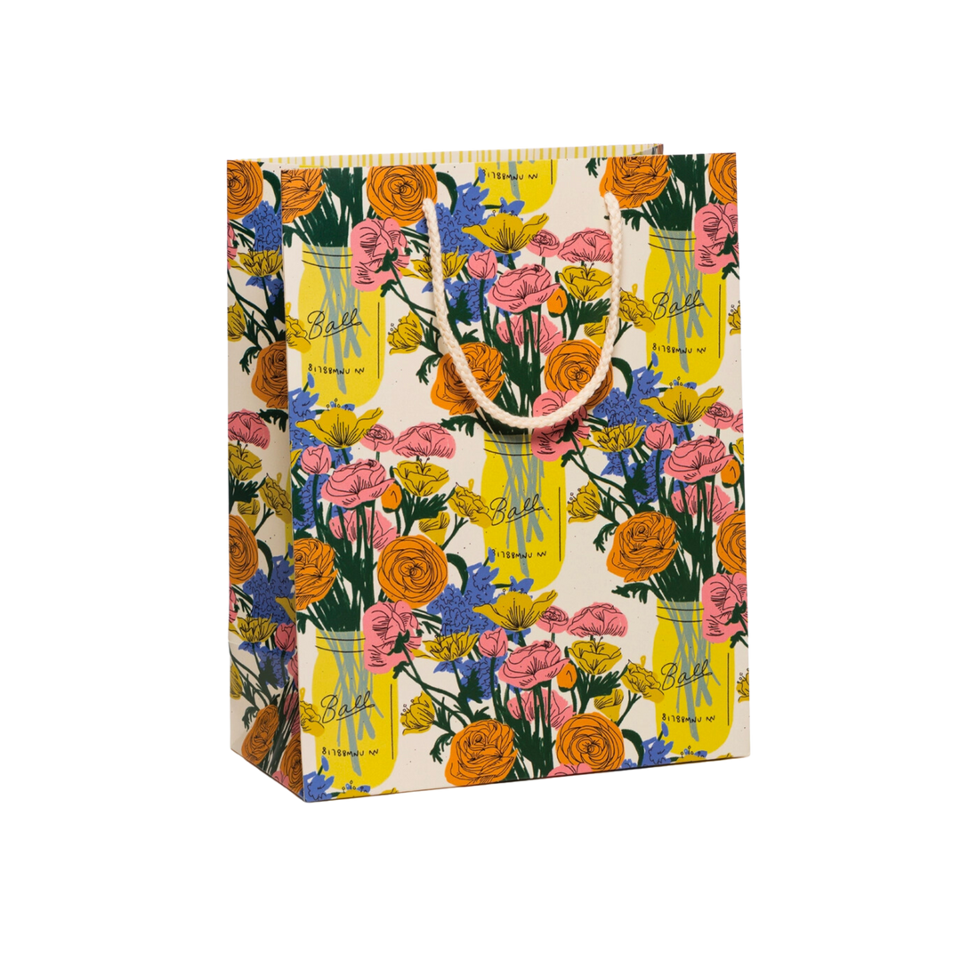 Gift Bag with Floral illustration