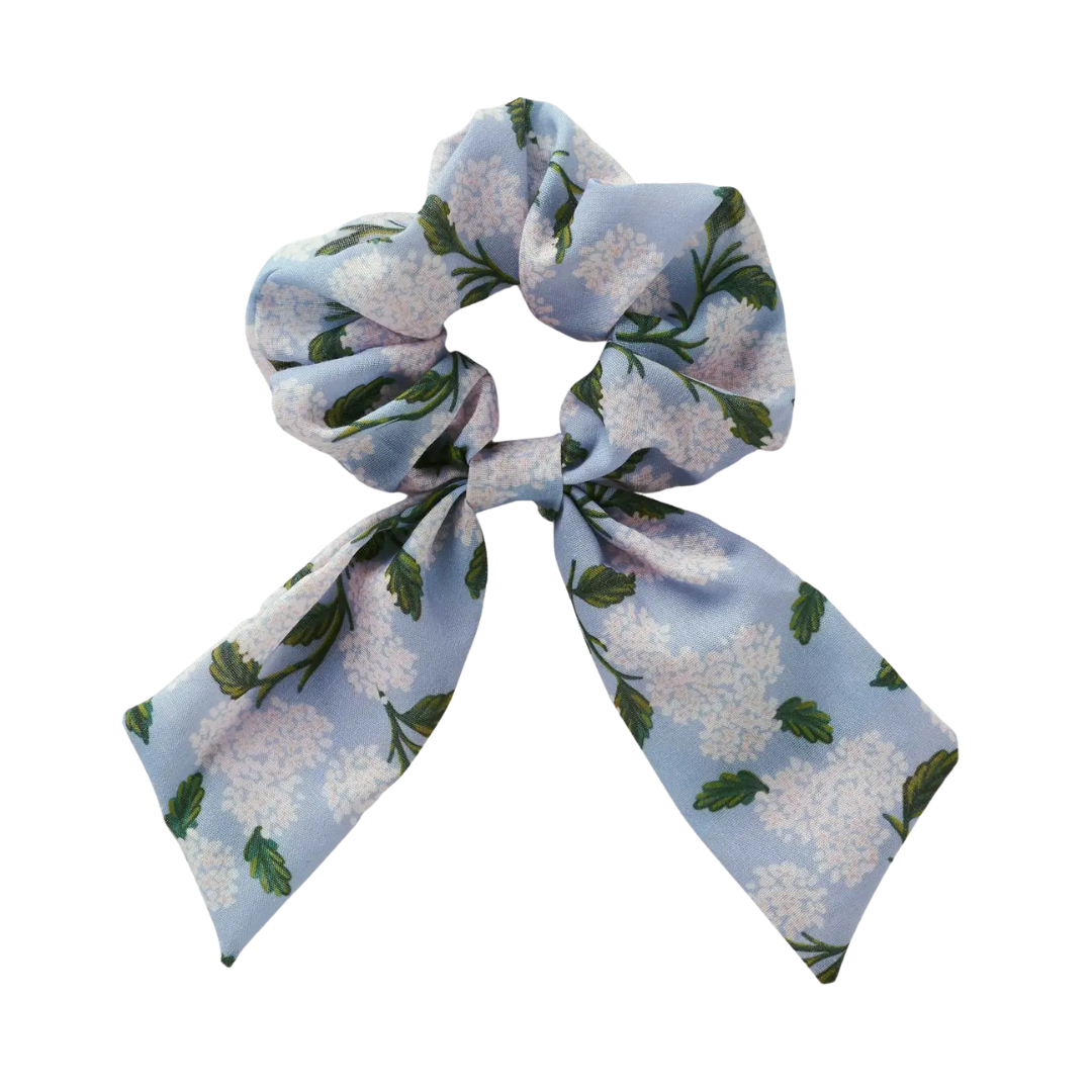 Blue Hydrangea Scrunchie