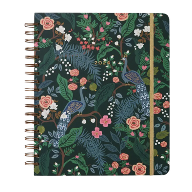 2024 Peacock 17-Month Hardcover Spiral Planner