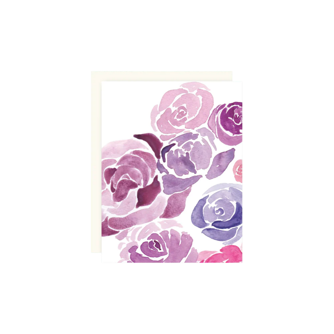 Purple Florals Card