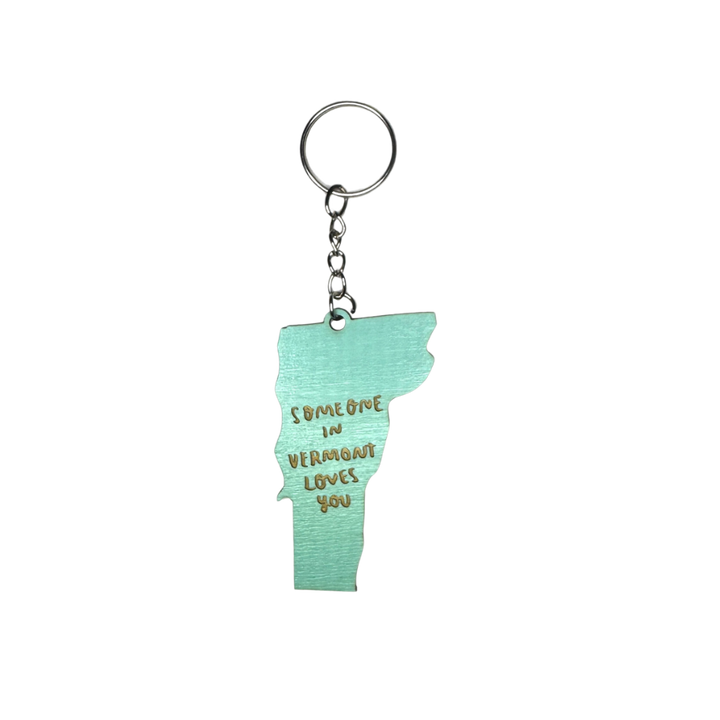 Someone in Vermont Loves You Keychain