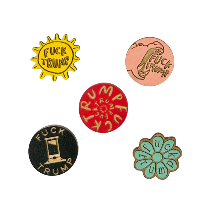 F*CK Trump Wooden Pins