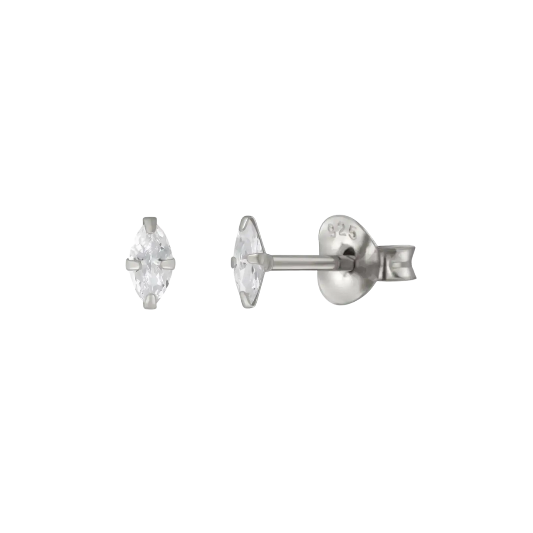 Sparkly Tiny Marquise Cz Stud Earrings