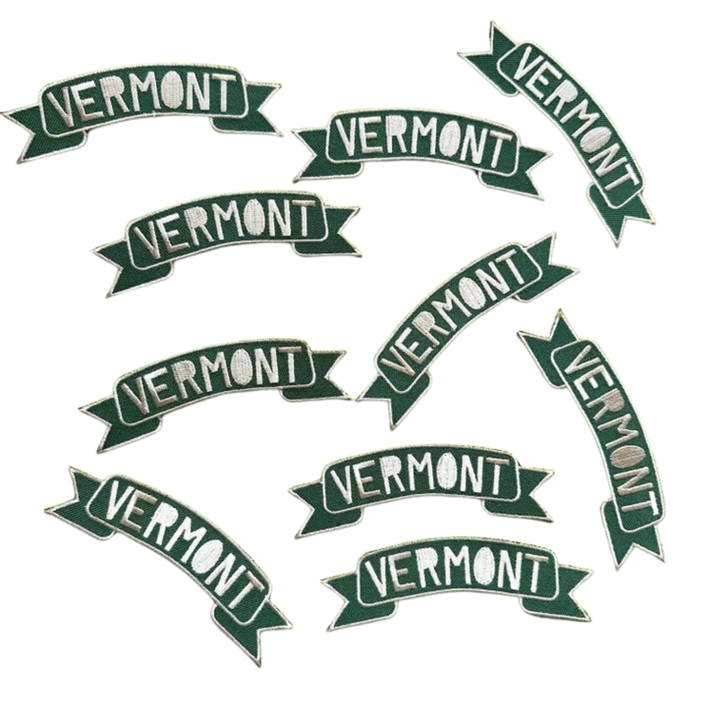 Vermont Banner Patch - Iron On VT Decal Souvenir