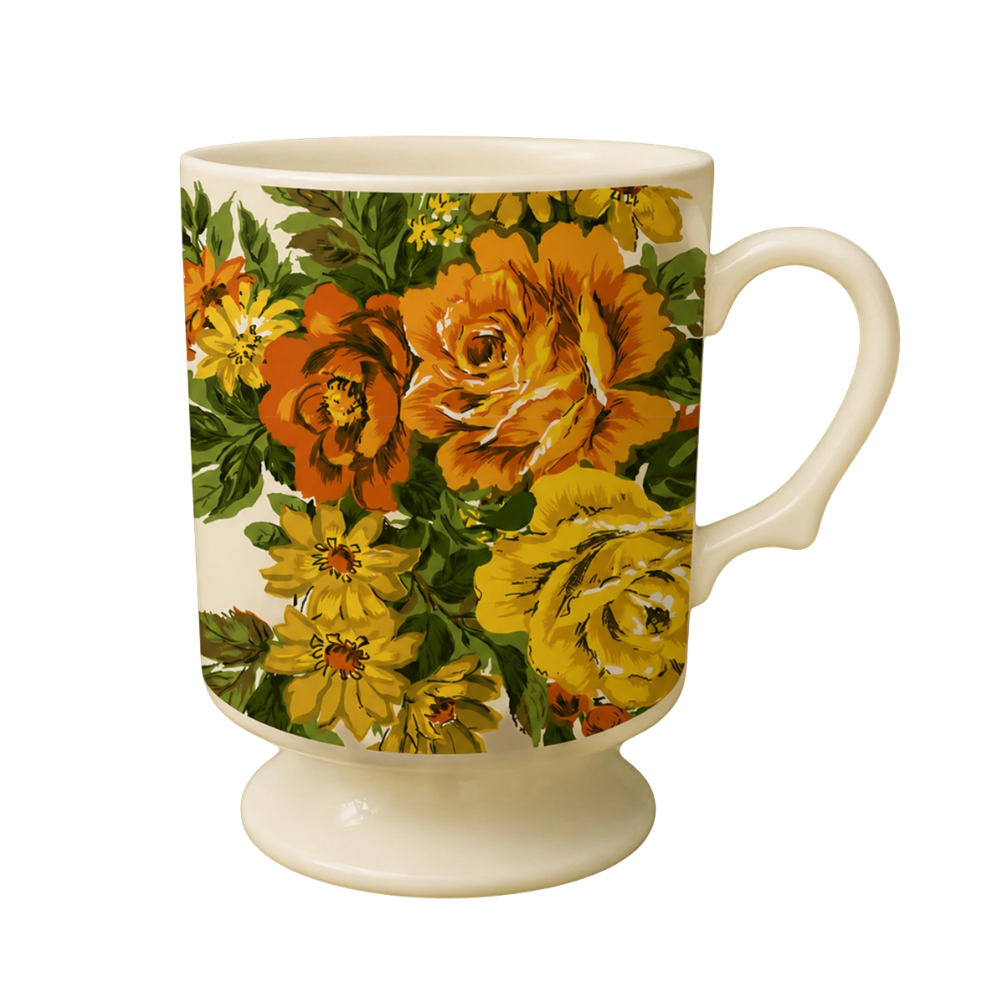 Garden Party Porcelain Footed Mug