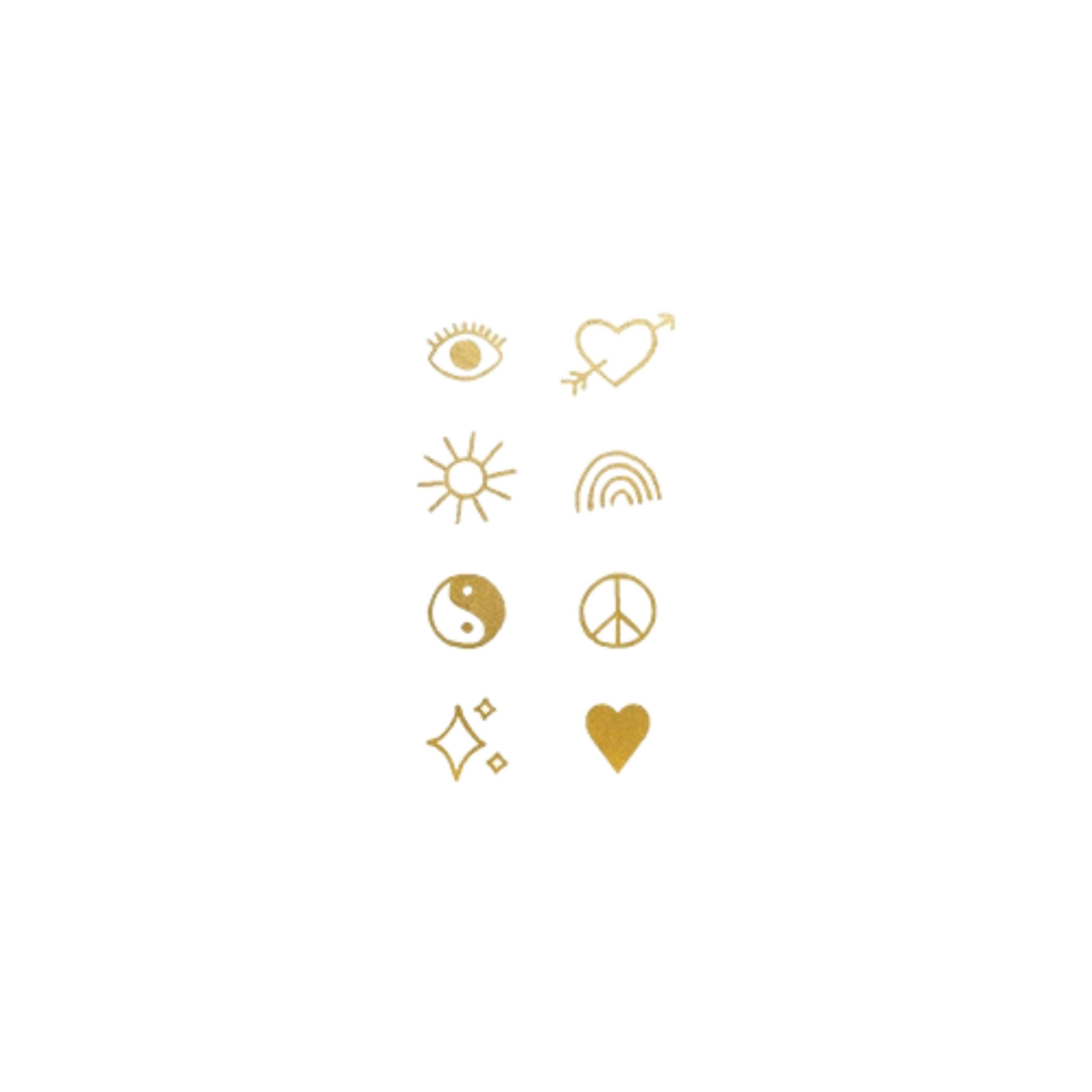 Gold Tattly Flash Metallic Tattoo Pair