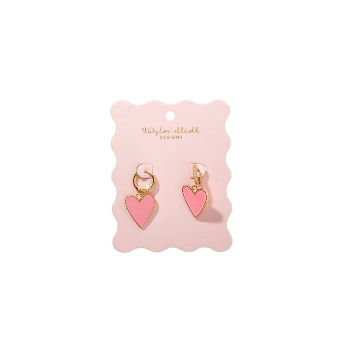 Jane Heart Huggie Earrings