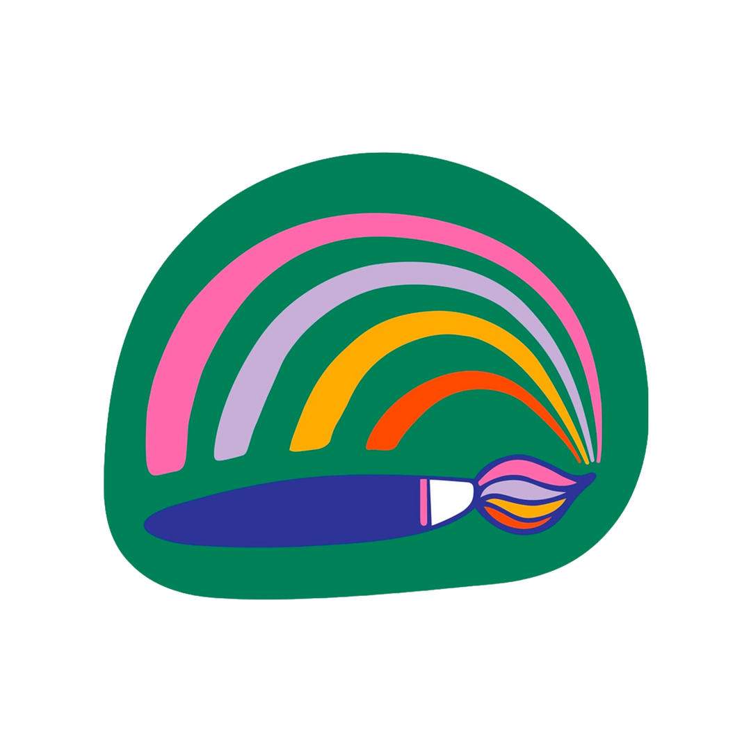 Brush Rainbow Sticker