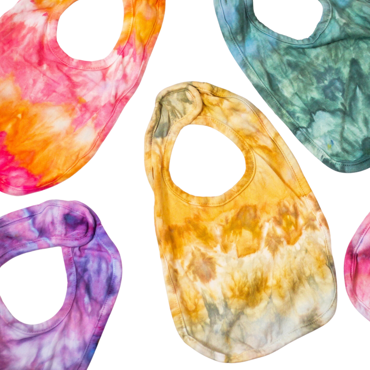 Ice-Dyed Baby Bibs