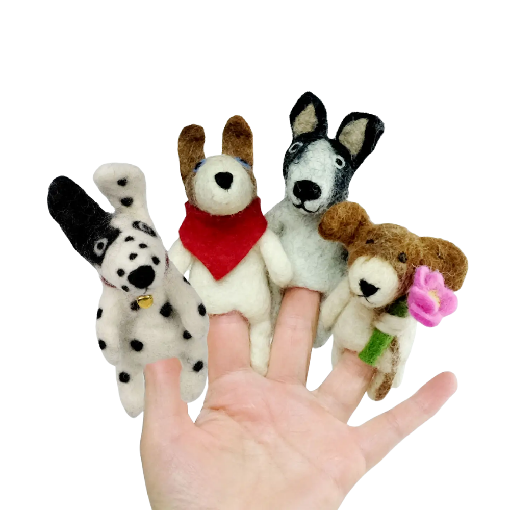 Assorted Dog Felt Finger Puppets