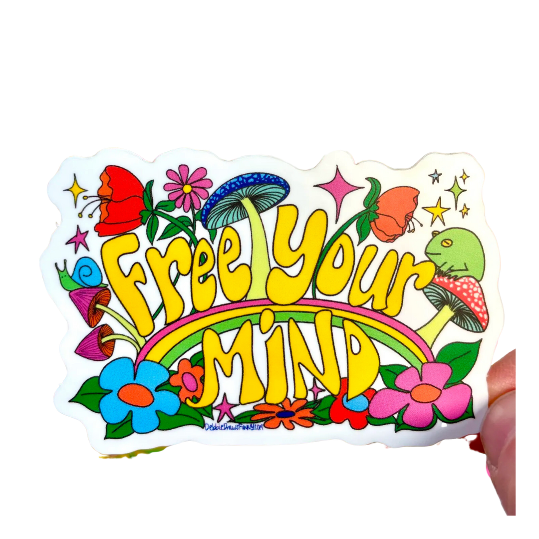 Free Your Mind Boho Art Sticker