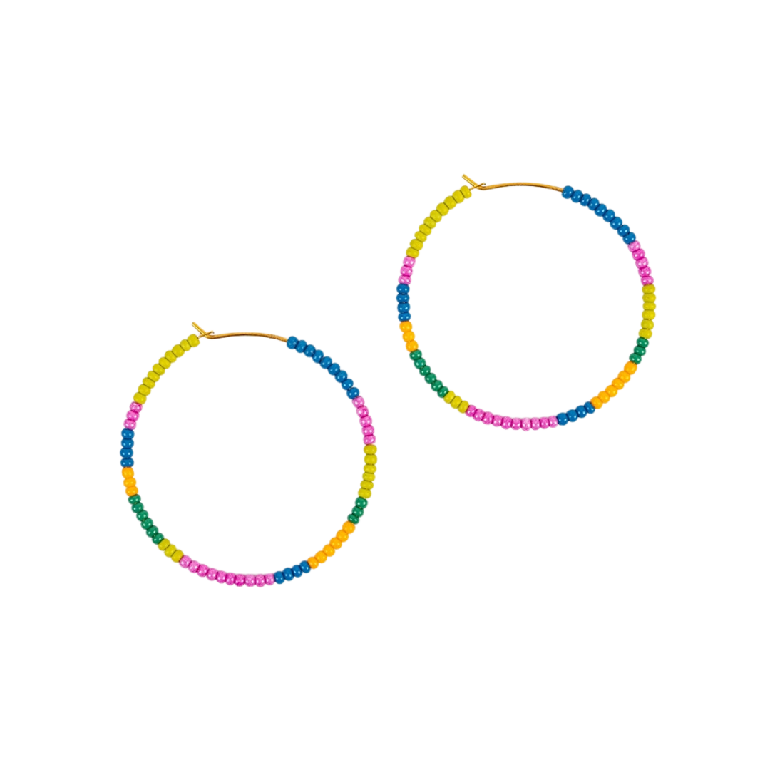 Beaded Hoop Earrings