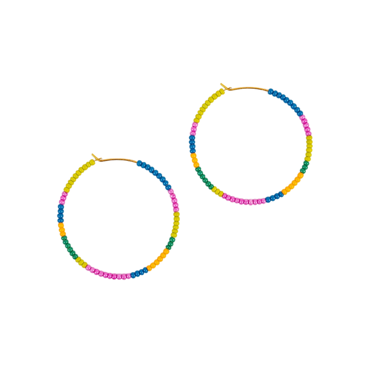 Beaded Hoop Earrings