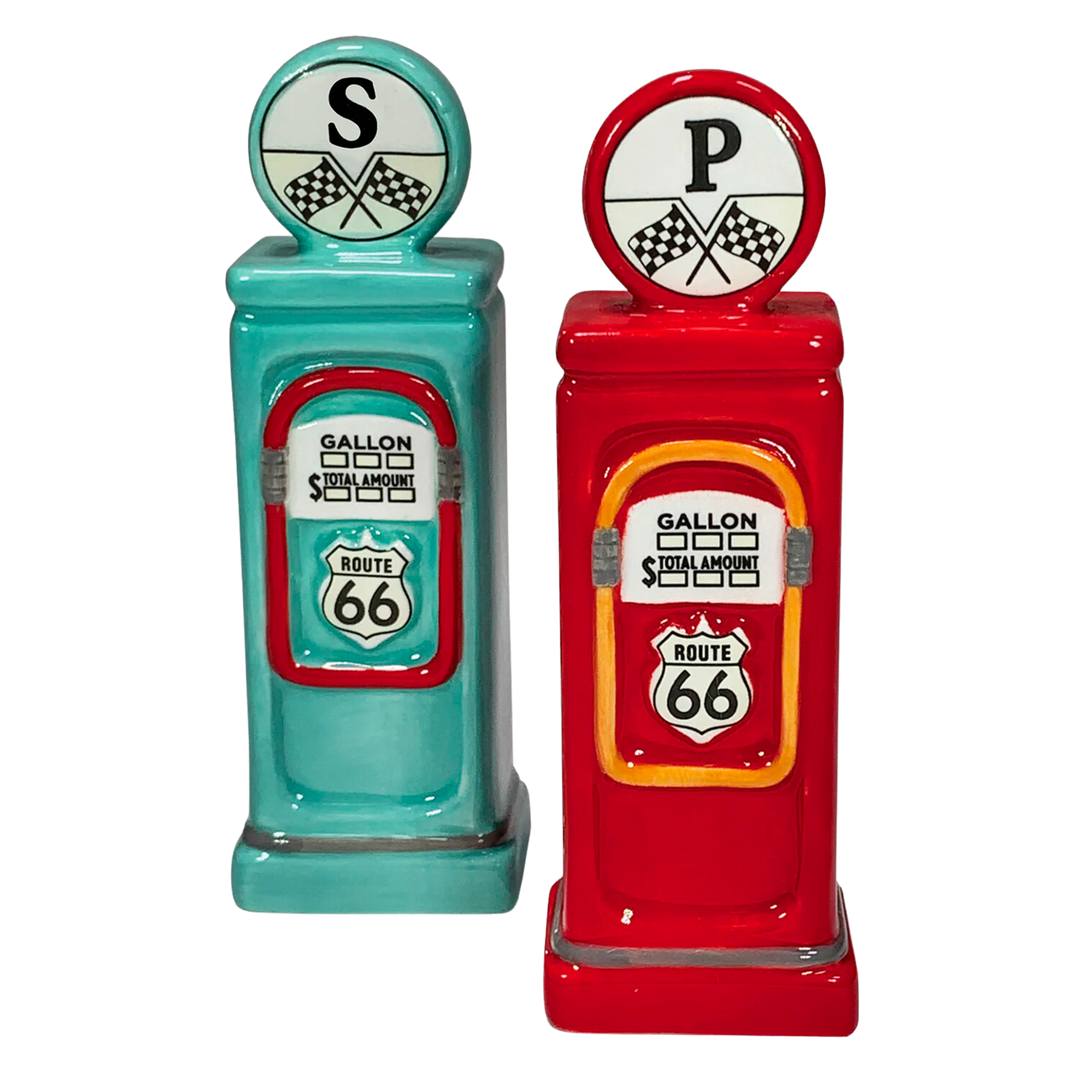 Road Trip Salt & Pepper Set - Gas Pumps