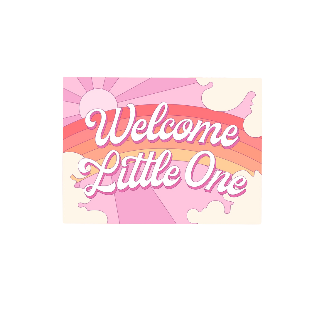 Welcome Little One Rainbow Card