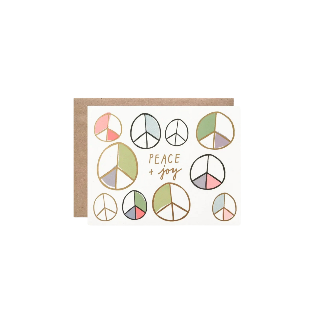 Holiday / Peace And Joy With Gold Foil Card