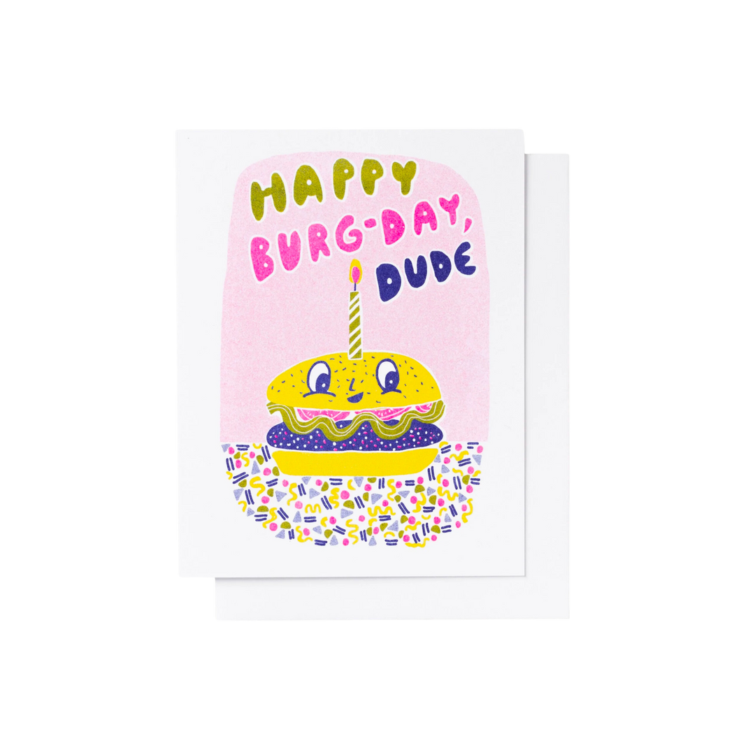 Burger Birthday Greeting Card