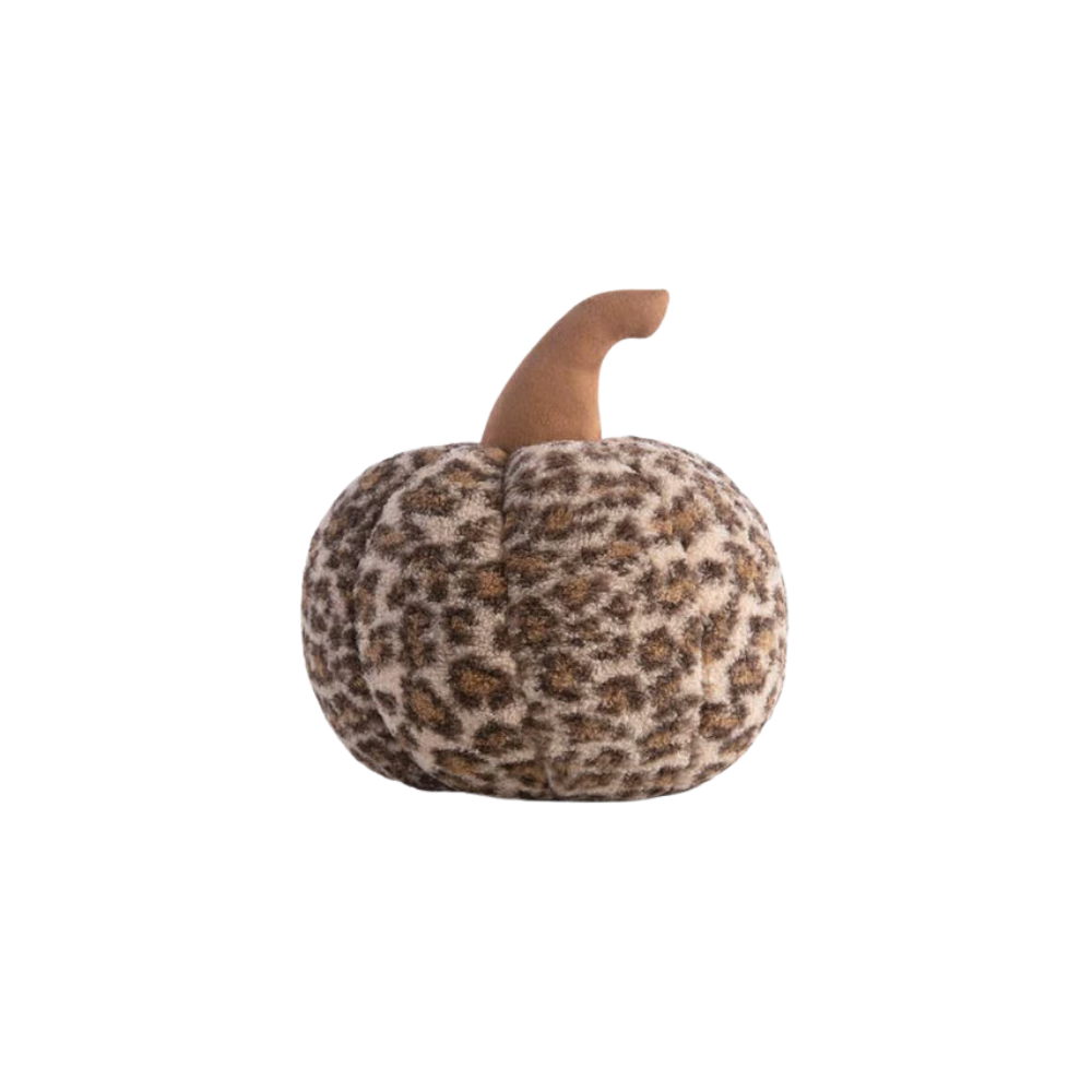 Large Sherpa Pumpkin Pillow - Brown