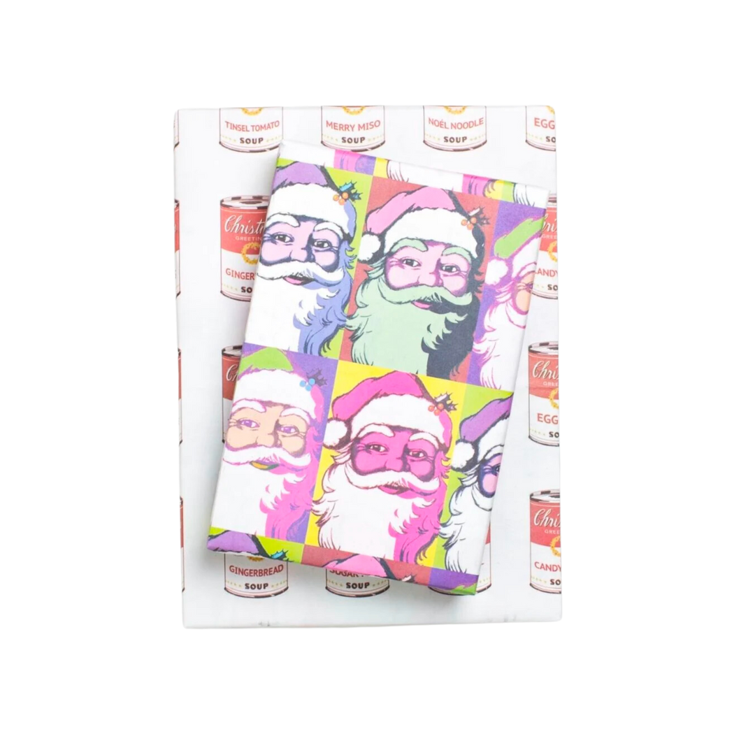 Warhol Santa Double Sided Eco Wrapping Paper