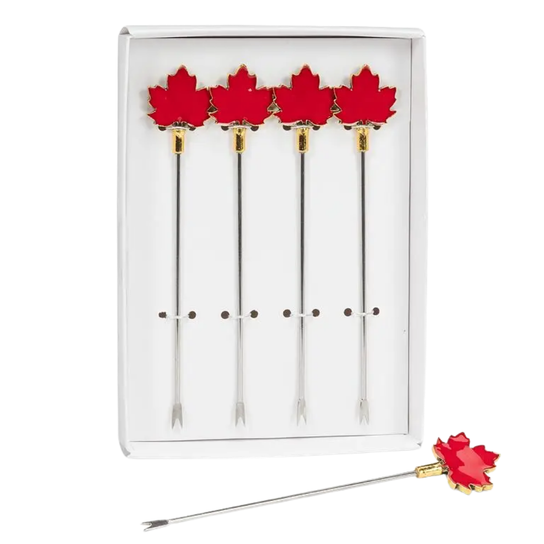 Maple Leaf Cocktail Picks