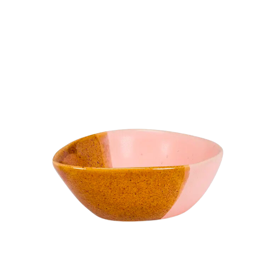 Brown/Pink Mini Teardrop Bowl