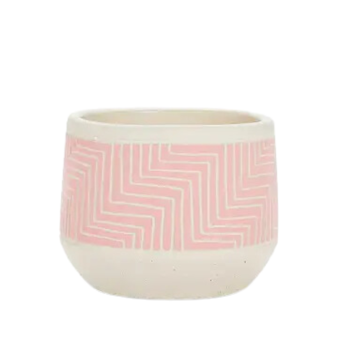 Pink Etched Planter